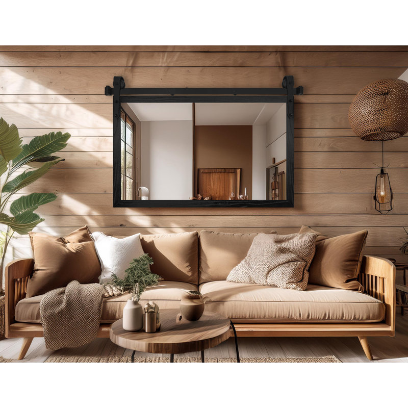 Miroir Gracie Oaks, 33 po x 36 po, Noir