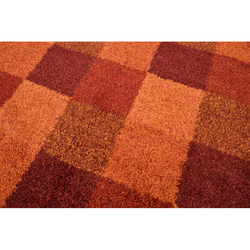 Mona Geometric Hand Woven Shag 140cm X 200cm Area Rug Set