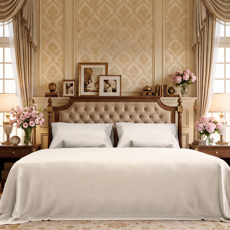 Ensemble de draps 4 pièces en microfibre brossée pour lit double, doux et agréable au toucher, poches profondes, infroissables, résistant à la décoloration et au rétrécissement.