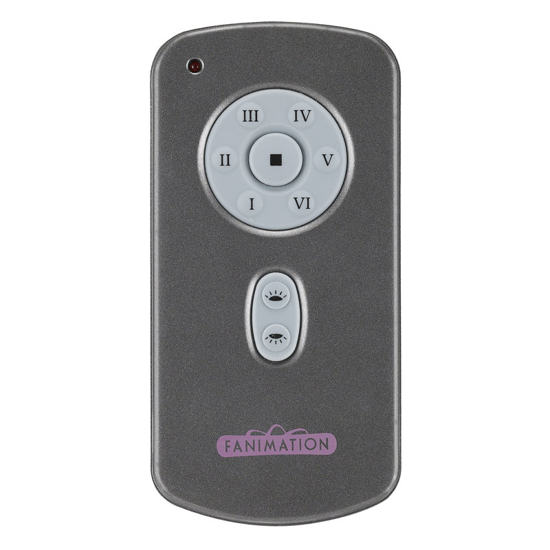 Ceiling Fan Hand-held Remote and Transmitter - 6 Speed DC Motor Fan - Charcoal