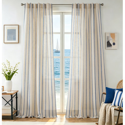 Rideaux semi-transparents avec passe-tringle Farmhouse