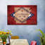 «State Map Over Arkansas Flag», reproduction sur toile-1271696803