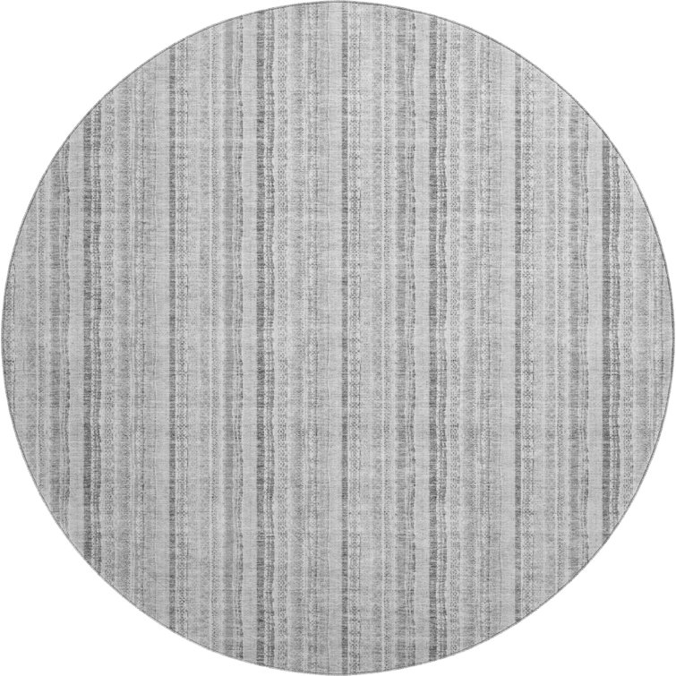 Premium Machine Washable Prisco Silver Rug