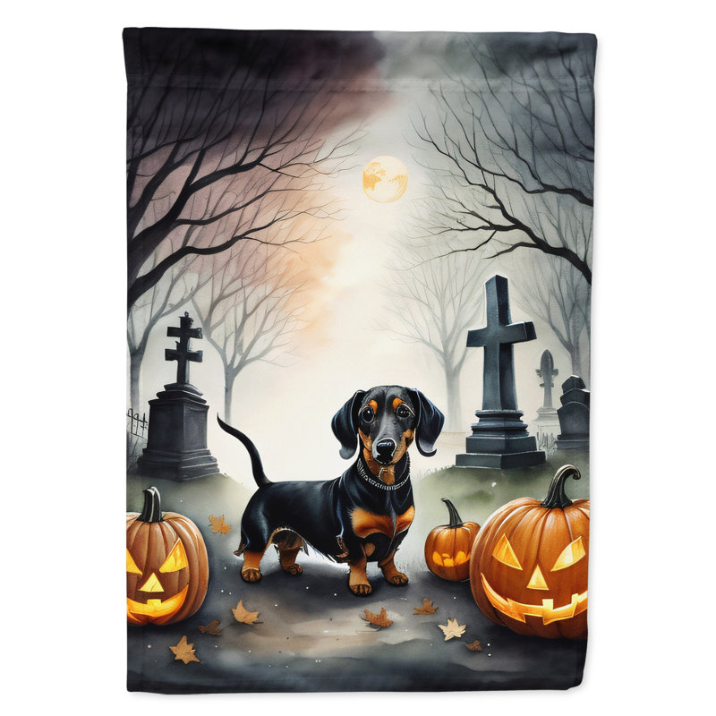 Drapeau de maison d'Halloween en polyester à double face H 40 po x l 28 po