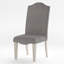 Chaise d'appoint rembourrée Romane en gris