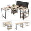 L-Shaped Metal Base Computer Desk
