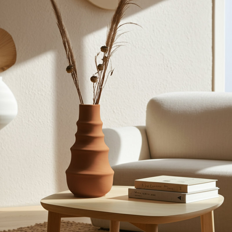 Ceramic Vase Add Elegance to Your Living Space with This Timeless Decorative Piece, Orange