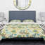 Ensemble de housse de couette fleurs et colibri dessinés à la main Designart-35228978