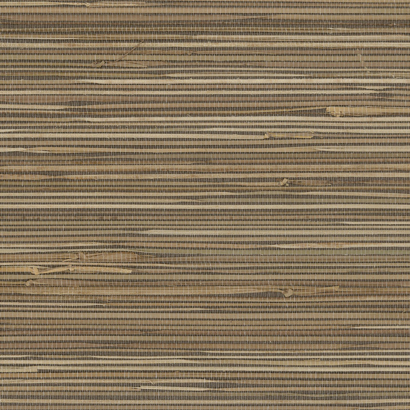 Grasscloth 2 Wallpaper Roll 7.3m x 91.4cm, Brown/Black