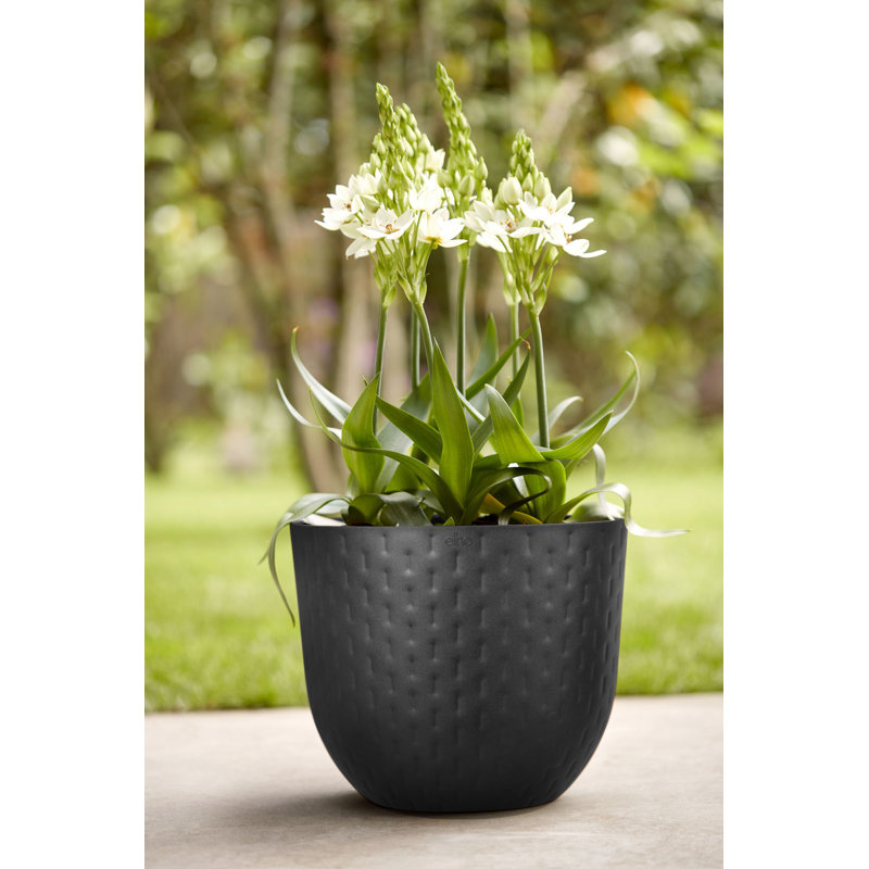 Plant Pot, Onyx Black, 38.4 x 46.5 x 46.5