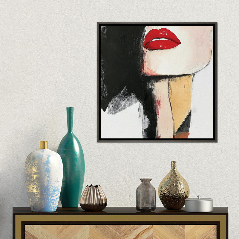 Sensualité - reproduction d'art murale - toile encadrée, Gris, H 18 po x l 18 po