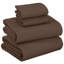 Draps en flanelle RUVANTI 100 % coton, taille Queen - 4 pièces. Chauds, doux et respirants, à poches profondes, brossés doublement, pour une literie confortable en toutes saisons, couleur souci.-135290094-135290113