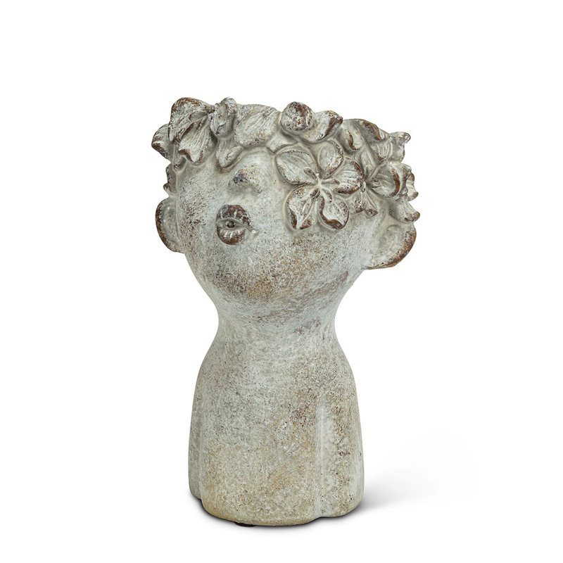 Rushin Statue Planter, 7.5" H x 3" W x 2.5" D