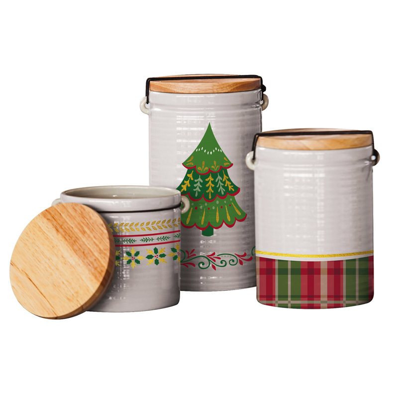 Ceramic / Porcelain Canister - Set of 3