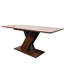 Console noyer et géométrique avec base en forme de X, 69,23 x 33,88 x 29,54 multifonctionnelle, 69,23 po de long x 33,88 po de largeur, 29,54 po de hauteur,