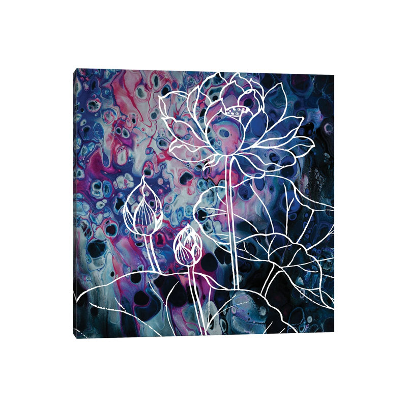 Flower Lotus In Abstraction by Art Mirano - Wrapped Canvas Print, 30.48cm H x 30.48cm W x 1.91cm D
