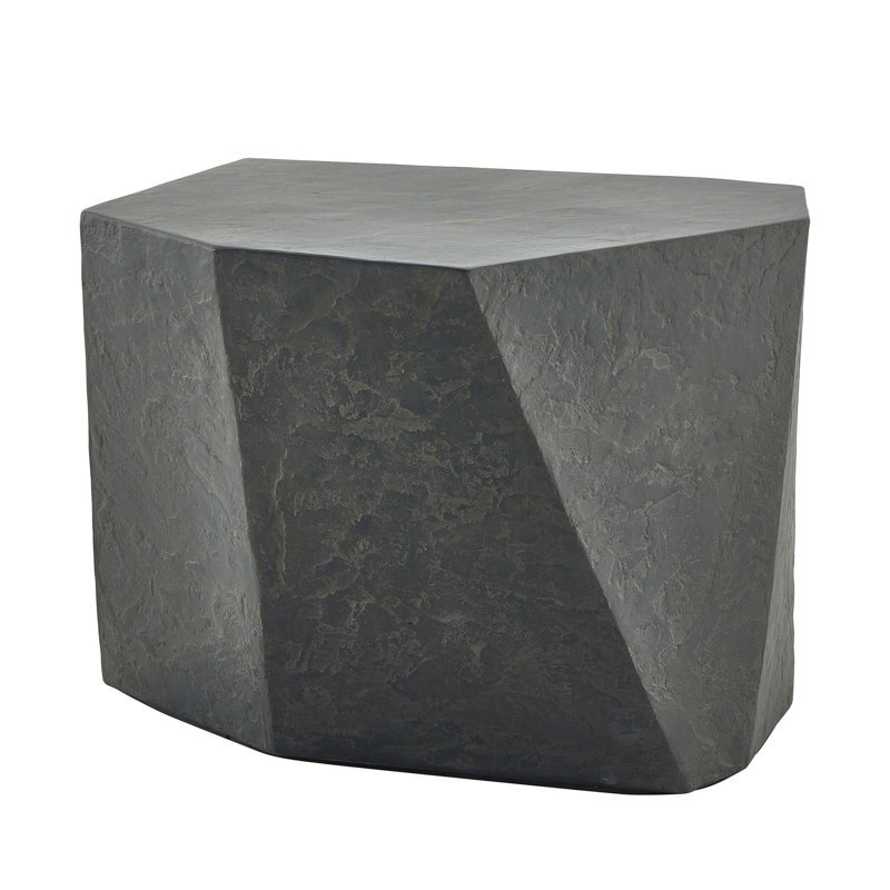 Table d'appoint d'extérieur en ardoise Halvorson