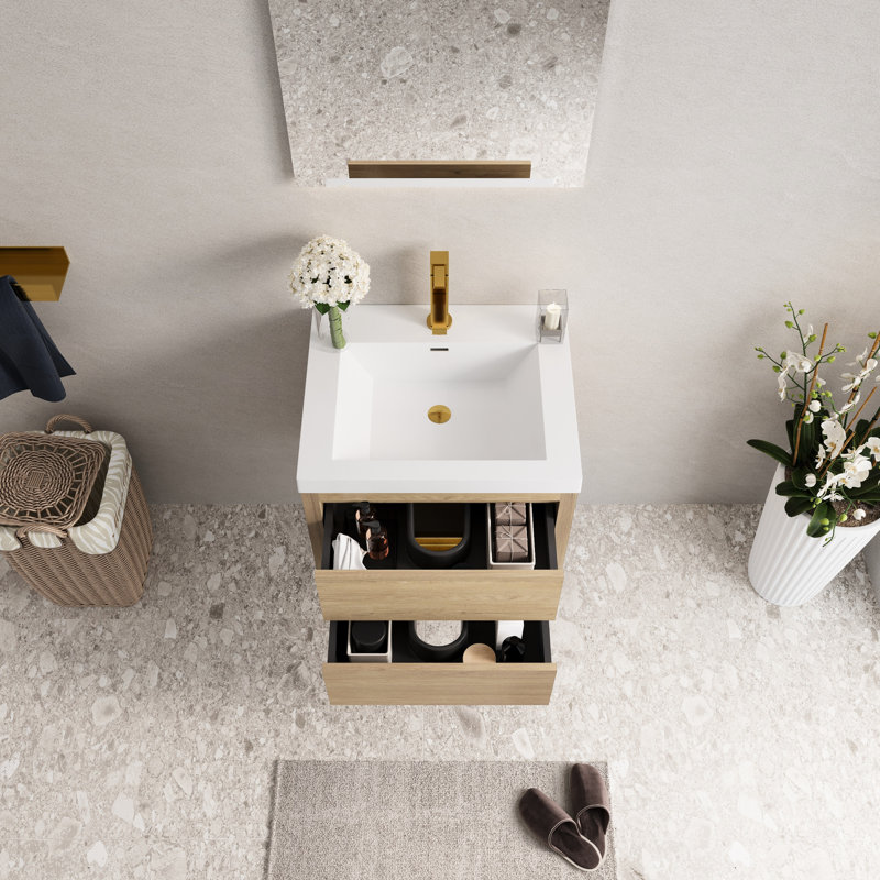 Wall Mounted With Stone Top