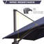 Parasol rectangulaire en porte-à-faux avec base au sol et manivelle Shanque 132 "x 108" inclus-1040878059