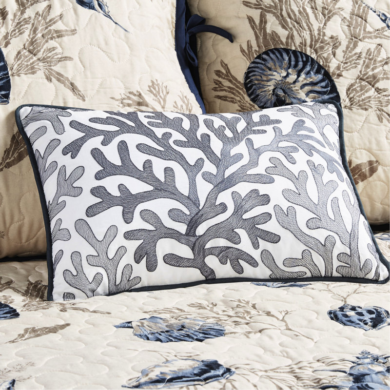 Literie pour lit de jour simple bleu, housse de lit réversible en microfibre de 6 po, 17 po, 15 taies décoratives, 3 taies décoratives, 1 coussin décoratif, décor de salon chic côtier, ensemble lavable à la machine, taille imprimée, attrait décoratif