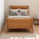 Lit plateforme avec base de lit en bois et lit-bateau