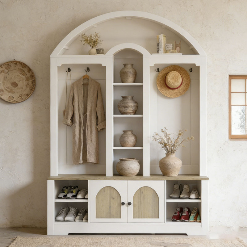 Armoire / vestibule multifonctionnelle, vestibule, Blanc