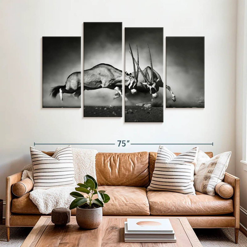 Brampt Fighting Oryx, 27" H x 43" W