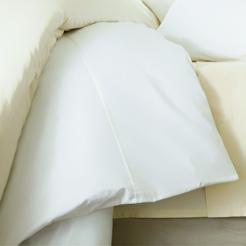 Cotton Solid Colour Duvet Cover, White, Super King Duvet Cover