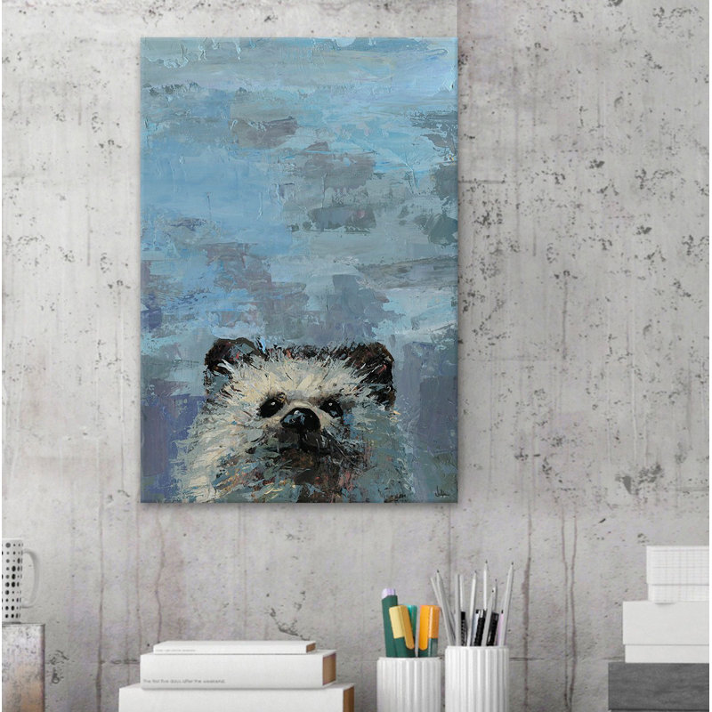 «What Up Raccoon», reproduction sur toile tendue, H 24 po x l 16 po x P 1,5 po