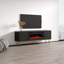 Camelia 63" Modern TV Stand with Electric Fireplace, Matte Finish, Media Storage