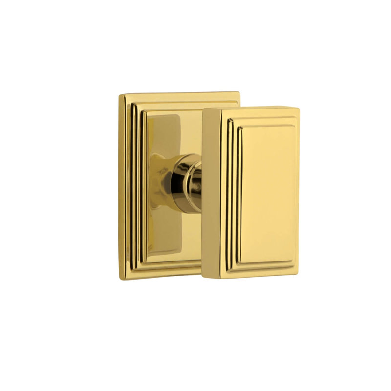 Grandeur Carré Square Rosette Single Dummy with Carré Knob, Lifetime Brass