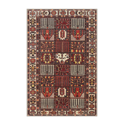 Tapis traditionnel rouge / vert