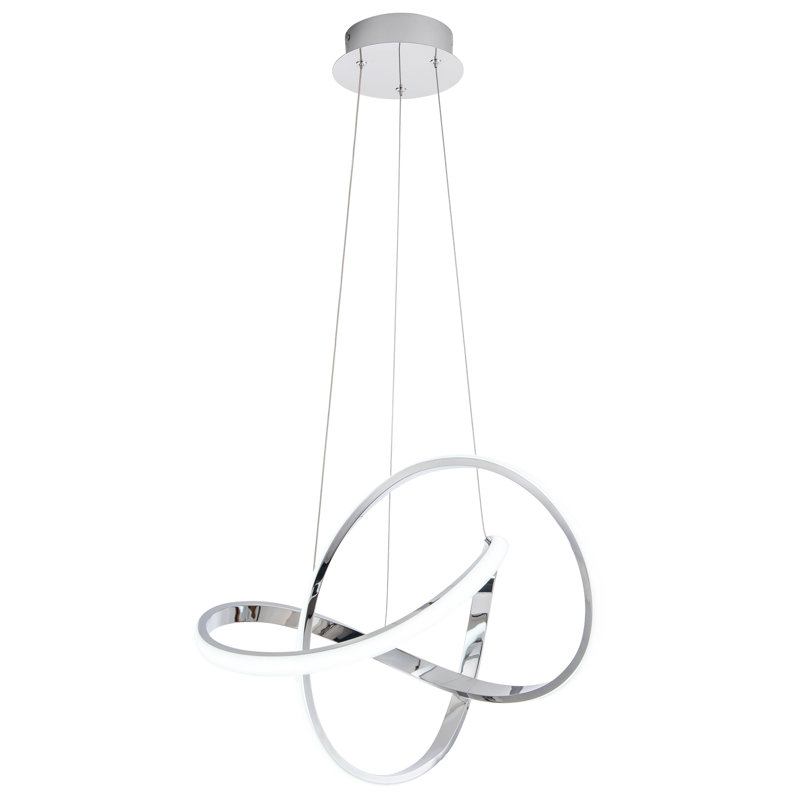 Luminaire suspendu moderne avec anneaux irréguliers, Blanc