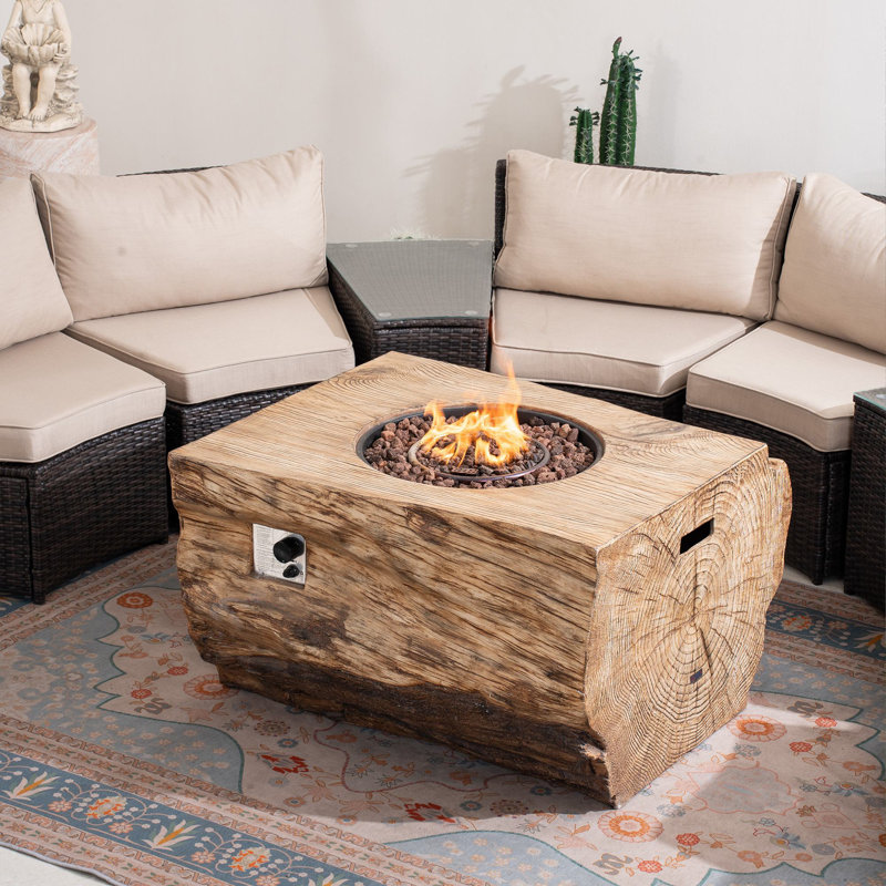 Arrika 6 - Person Patio Conversation Sets with Cushions, Beige Cushion/Brown Frame