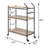 Oak And Sandy Black 2-Shelf Serving Cart