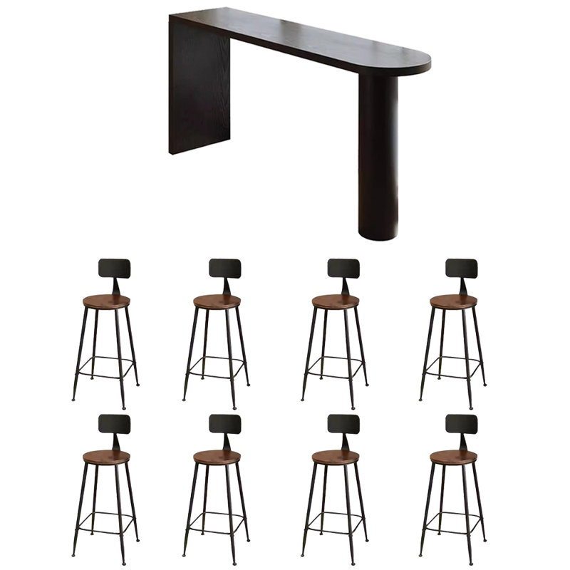 Petite table haute et chaise, H 41,3 po x L 78,7 po x l 17,7 po