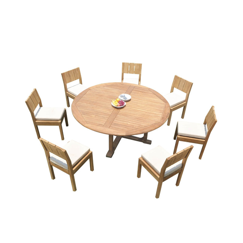 Josepha Outdoor 8 - Piece Teak Dining Set