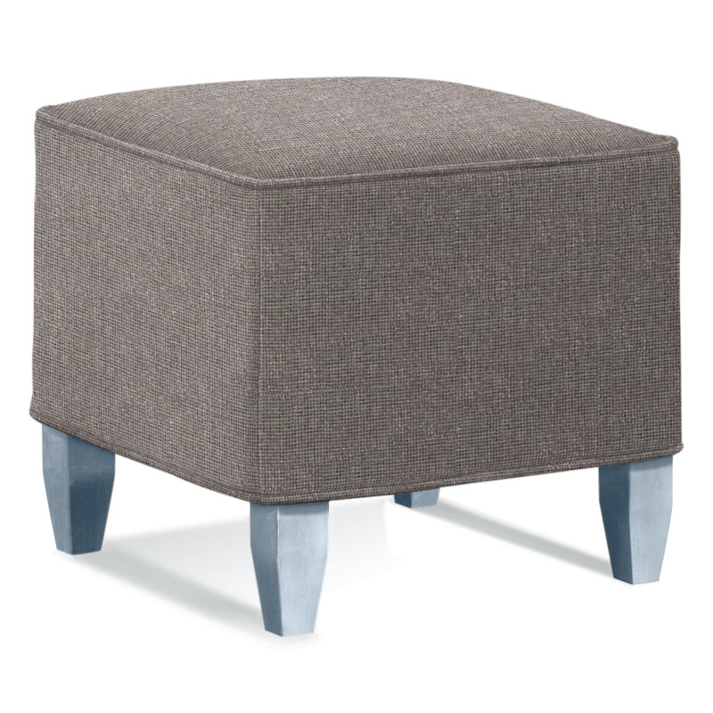 Brooklyn Square Ottoman, Brown Geometric, 0456-33, Sea Glass