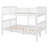 Full Over Full Bunk Bed With Ladder For Bedroom,Guest Room Furniture-White