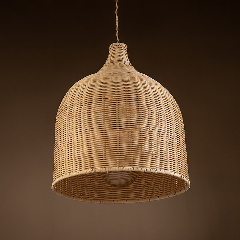 Luminaire suspendu en forme de dôme de bord de mer fait à la main 1 lumière Alldredge, Naturel