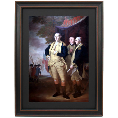 Framed Washington, Lafayette & Tilghman At Yorktown By Charles Willson Peale