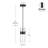 Jessica 9W LED Integrated Matte Black Up/Down Pendant Lighting with Clear Glass Shade