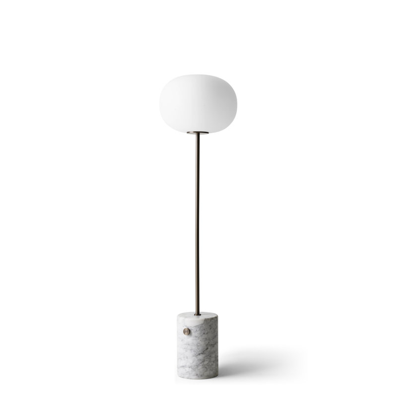 JWDA Floor Lamp, Bronzed Brass/White Carrara Marble