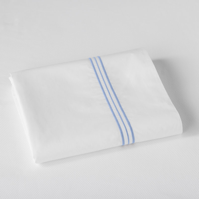 Trio Flat Sheet, French Blue, Full/Queen Flat Sheet