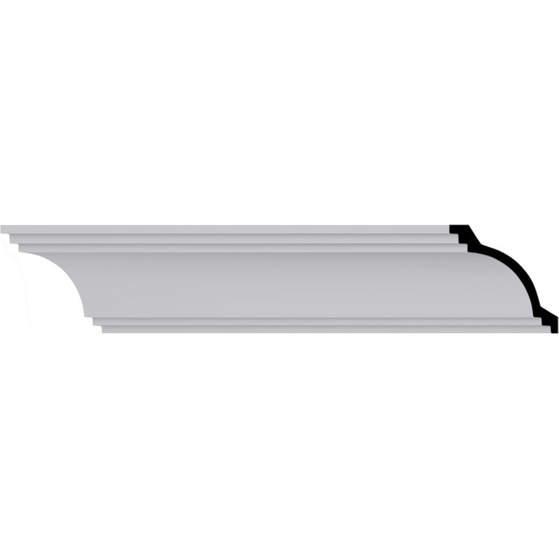 White Primed Urethane Crown Moulding, 94.5 inches
