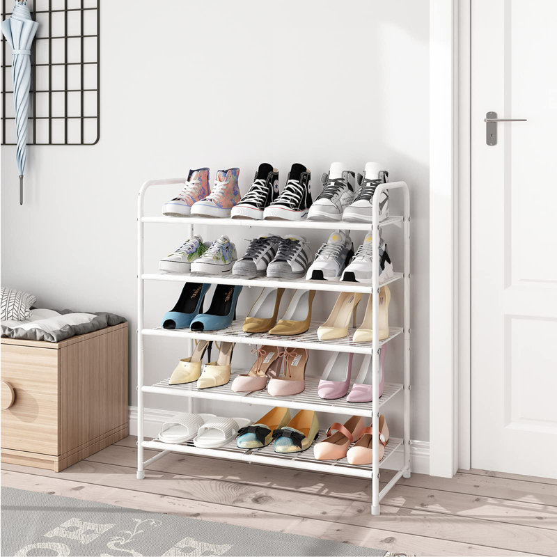 Range-chaussures simple empilable 15 paires Simple, Blanc