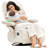 Lullacloud Manual Nursery Glider Chair With Multi Position Armrests And Adjustable Headrest - Beige-126486572