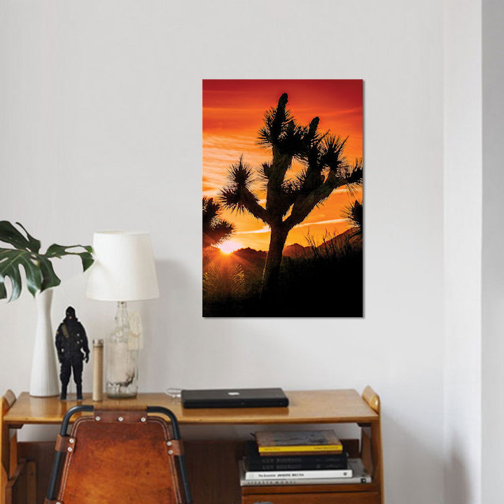 « joshua tree views v », impression sur toile, H 26 po x l 18 po x P 1,5 po, Toile tendue, Pas de tapis