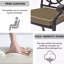 Chaise de patio en aluminium coulé 6 pièces avec cadre noir et coussins bruns-1434725688