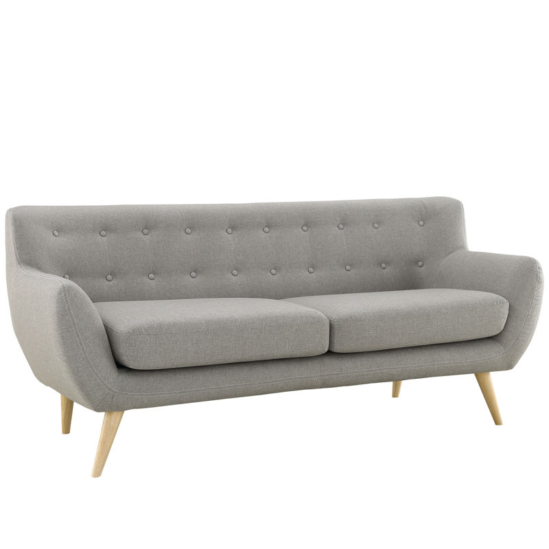 Modway Carson Carrington Brandbu Button-tufted Modern Sofa, Light Gray Velvet